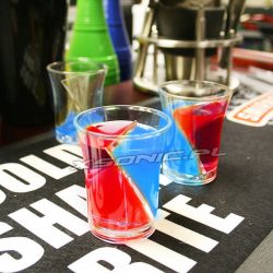 Zakręcone kielony podwójna komora 5 sztuk kieliszki kieliszek na dwa napoje