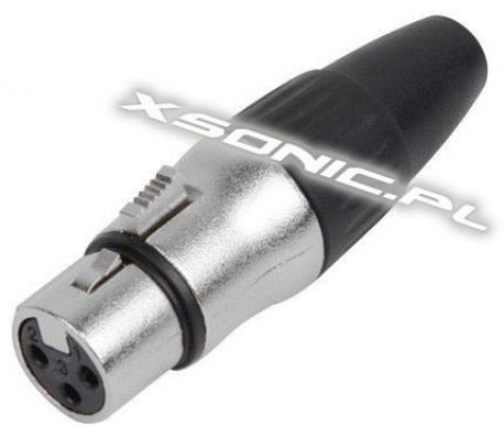 Rozkręcana wtyczka żeńska XLR 3-pin metalowa