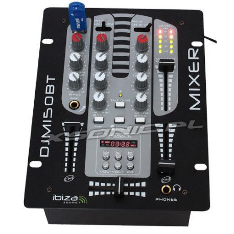 Mikser 5-kanałowy odtwarzacz MP3 dla dj'a funkcja bluetooth DJM150USB-BT Ibiza Sound