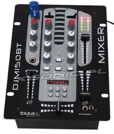 Mikser 5-kanałowy odtwarzacz MP3 dla dj'a funkcja bluetooth DJM150USB-BT Ibiza Sound