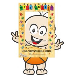 Baby artist śliniak z rękawami dla maluszka