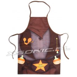 Kowbojski zestaw śliniak dla dziecka i fartuch dla rodzica szeryf komplet