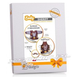 Kowbojski zestaw śliniak dla dziecka i fartuch dla rodzica szeryf komplet