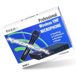 Bezprzewodowy mikrofon z odbiornikiem VHF SYSTEM 203 MHz Ibiza Sound