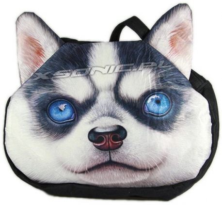 Torba na ramię efekt 3D pies Husky 38x27cm stylowy dodatek nowoczesna