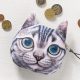 Saszetka na drobiazgi portfelik efekt 3D kotek kolorowe oczy wystające uszy portmonetka