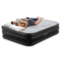 Materac welurowy Queen wbudowana elektryczna pompka