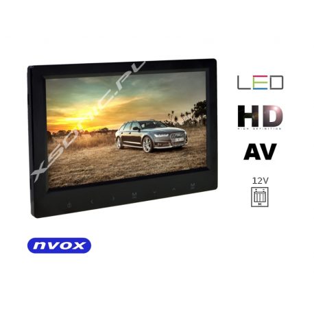 Monitor wolnostojący marki NVOX z ekranem LED o przekątnej 7 cali dotykowe przyciski na przednim panelu bardzo cienka obudowa