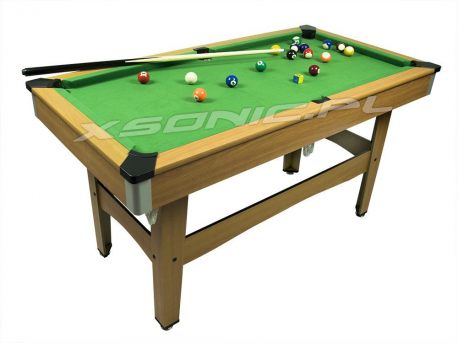 Duży stół bilardowy z kompletem akcesoriów NEOSPORT 126,5 x 65 x 68 cm trójkąt kreda bile