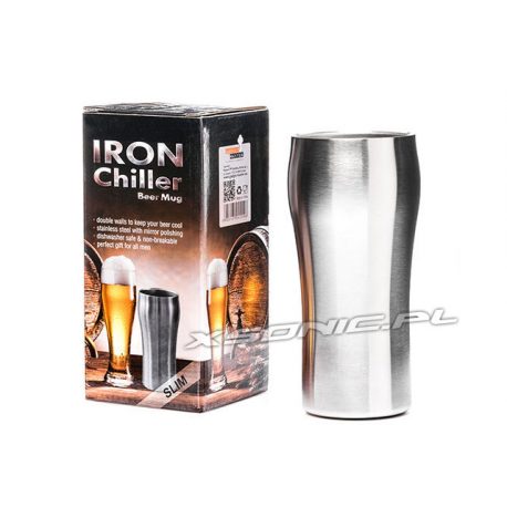 Metalowy kufel do piwa termiczny Iron Chiller wersja SLIM