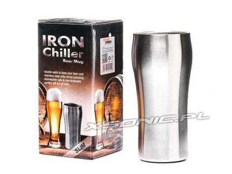 Metalowy kufel do piwa termiczny Iron Chiller wersja SLIM