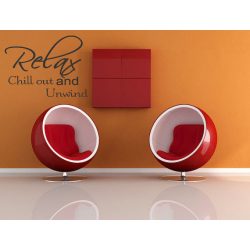 Naklejka dekoracyjna na ścianę czarny napis RELAX AND CHILL OUT