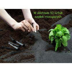Agrowłóknina ogrodowa 1,6 x 50 m Plonos 100 szpilek rolka