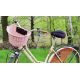 Koszyk wiklinowy na rower przedni na szybkie złącze klik różne kolory