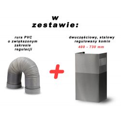 Okap kuchenny kominowy 60 cm Berdsen BT-210 czarny LED oświetlenie