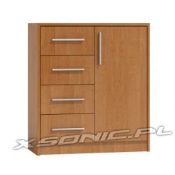 Komoda szafka do pokoju OLKA D+4S 80cm Craft wenge biały olcha dąb sonoma