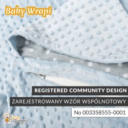 Kocyk z rękawami i kapturem Baby Wrapi bardzo ciepły do zabawy w domu jak i na wyjazd
