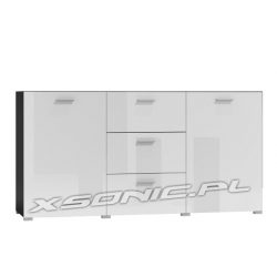Długa komoda Akryl BlackLine wysoki połysk 2D3S 180cm duże szuflady