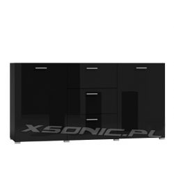 Długa komoda Akryl BlackLine wysoki połysk 2D3S 180cm duże szuflady