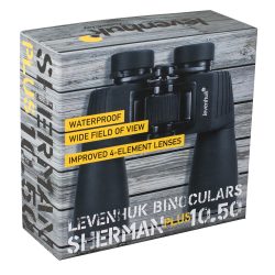 Lornetka Levenhuk Sherman PLUS 10x50 z zestawem akcesoriów