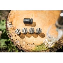 Zestaw metalowych kieliszków w etui na zamek 4 sztuki kieliszki metalowe