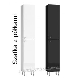 Szafka łazienkowa słupek 40cm do łazienki wysoki połysk same półki