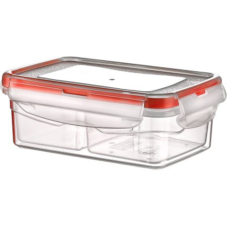 Pojemnik plastikowy dzielony 0,4L SAVER BOX zamykany na żywność jedzenie prostokąt z uszczelką