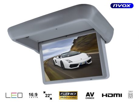 Monitor podwieszany do autobusu busa NVOX z matrycą LED 22 cali FULL HD automatyczne otwiera i zamyka ekran