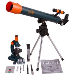 Zestaw dla dzieci badaczy mikroskop i teleskop Levenhuk LabZZ MT2