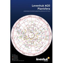 Duża planisfera Levenhuk M20 w języku polskim 21 x 31 cm obrotowa mapa nieba