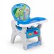 Krzesełko do karmienia 3w1 krzesło i stolik dla dzieci pasy bezpieczeństwa regulacja niebieskie