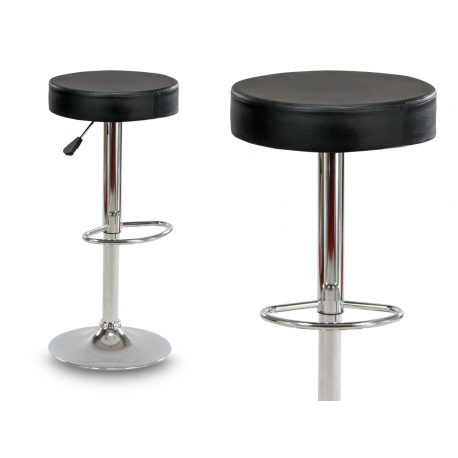 Klasyczny hoker stołek barowy z podnóżkiem biały lub czarny