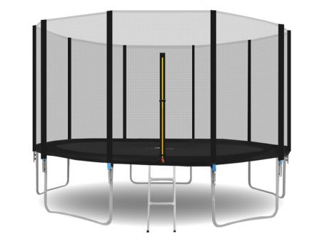 Trampolina ogrodowa 366cm 12ft drabinka siatka zewnętrzna 5 nóg