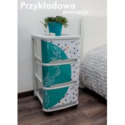 Organizer plastikowa szafka na kółkach 3 duże szuflady do domu i biura