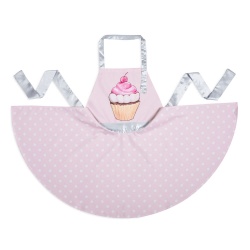 Nitly Muffin fartuszek kuchenny różowy babeczka jak sukienka