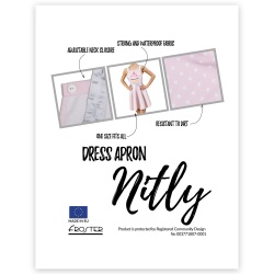Nitly Muffin fartuszek kuchenny różowy babeczka jak sukienka