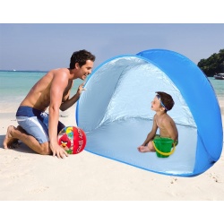 Namiot plażowy samo rozkładający filtr UV 150x100cm chroni przed wiatrem słońcem