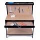 Stół warsztatowy z szufladą i ścianką na narzędzia HUMBERG 120 x 60 x 150 cm