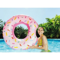 Duże dmuchane koło do pływania Donut pączek 107 cm INTEX 56265