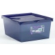 Pojemnik plastikowy 18L pudełko zamykany na dokumenty Crystaline niebieski fioletowy