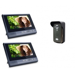 Bezprzewodowy wideodomofon Reer Electronics 7 ekran czujnik ruchu USB jedna kamera i dwa monitory interkom