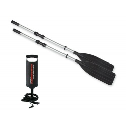 Ponton 4-osobowy INTEX 68351 Seahawk 4 Set 351 x 145 x 48 cm kompletny z wiosłami i pompką