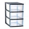 Organizer plastikowa szafka A4 modułowa 3 szuflady duże czarna lub biała na biurko lub półkę