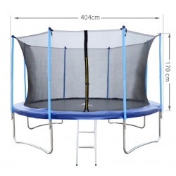 Siatka wewnętrzna 13ft 404cm 8 słupków ochronna do trampoliny ogrodowej