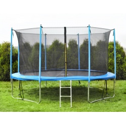 Siatka wewnętrzna 13ft 404cm 8 słupków ochronna do trampoliny ogrodowej