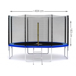 Siatka zewnętrzna 404 cm 13ft 8 słupków ochronna do trampoliny ogrodowej
