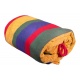 Jednoosobowy kolorowy hamak ogrodowy z tkaniny 85 x 250 cm liny