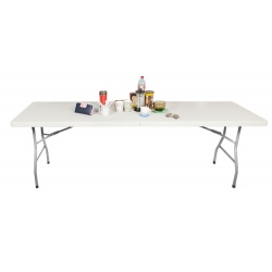 Rozkładany stół cateringowy 240 x 75 x 73,5 cm wygodne przenoszenie turystyczny