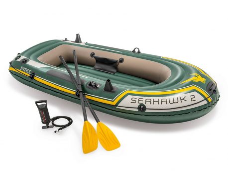 Ponton 2-osobowy z wiosłami i pompką INTEX 68347 Seahawk 2 Set 236 x 114 x 41 cm