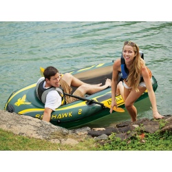 Ponton 2-osobowy z wiosłami i pompką INTEX 68347 Seahawk 2 Set 236 x 114 x 41 cm